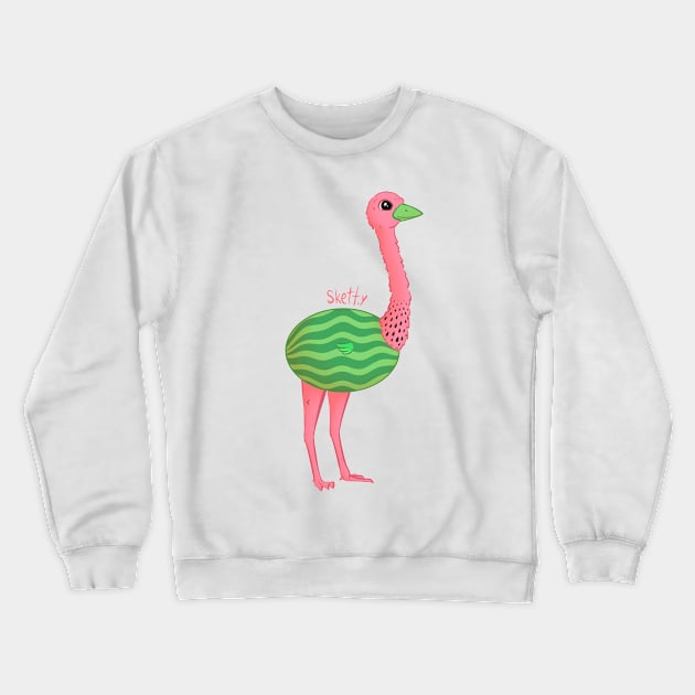 Flightless Melon Crewneck Sweatshirt by jastinamor